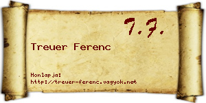 Treuer Ferenc névjegykártya